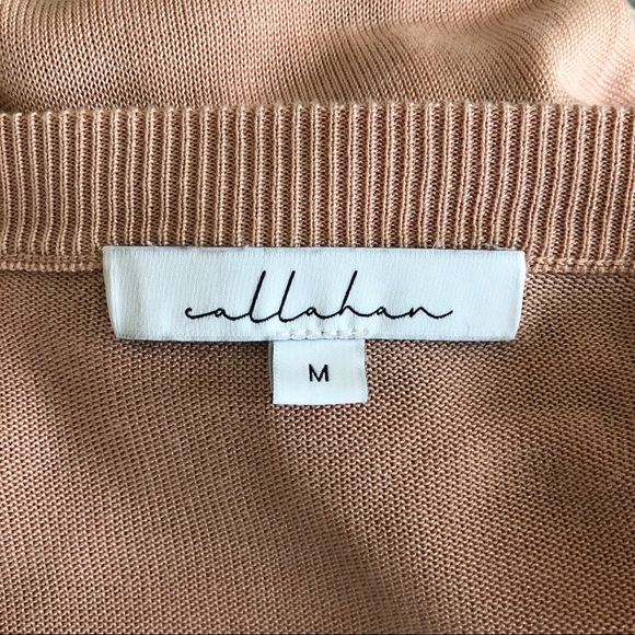 Callahan Deep V Wrap Sweater in Almond M - Picture 5 of 6